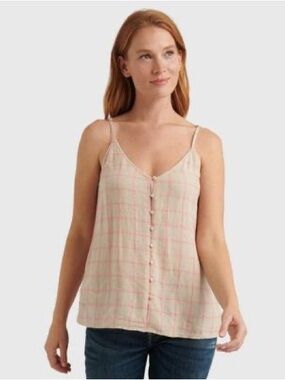 Lucky Brand Button Front Cami - Women's Clothing Cami Camisoles Tank Top Sz L